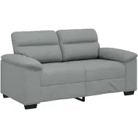 vidaXL Canapé à 2 places gris clair 120 cm tissu