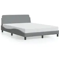 vidaXL Cadre de lit "Dover" gris clair 120x200 cm Tissu
