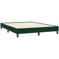 vidaXL Cadre de lit sans matelas vert foncé 140x210 cm velours
