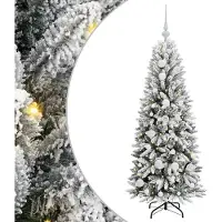 vidaXL Sapin de Noël artificiel avec 150 LED avec support Blanc 120 cm