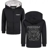 Powerwolf Vestes à capuches pour enfants de - Metal-Kids - Crest - 92 - 152 - pour Enfants - noir - Taille 8 Ans