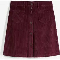 Bonprix Jupe boutonnée en velours côtelé extensible