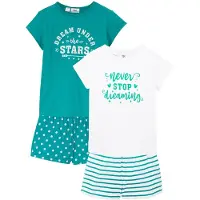 Bonprix Lot de 2 pyjashorts 100% coton
