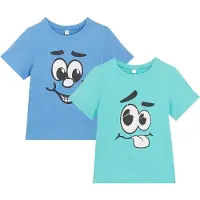 Bonprix Lot de 2 T-shirts coton