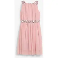 Bonprix Robe en mousseline avec ceinture ornée de sequins