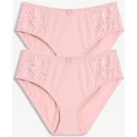 Bonprix Lot de 2 slips maxi avec dentelle