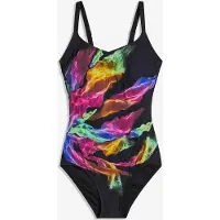 Bonprix Maillot 1 pièce sculptant, maintien léger, col V