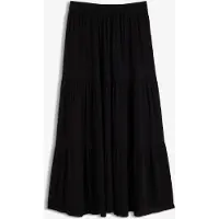 Bonprix Jupe longue étagée en viscose texturée