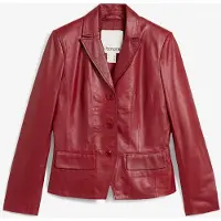 Bonprix Blazer court en cuir d’agneau nappa