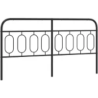 vidaXL Tête de lit de rechange en métal noir 183 cm