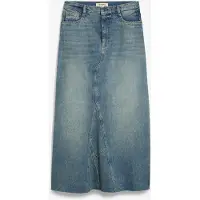 Bonprix Jupe longue en jean, taille mi-haute