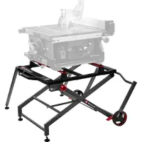 Einhell Support pour scie circulaire – E-Stand TSS – Acier – Hauteur réglable 57 à 62 cm – Charge max. 200 kg – Repliable – Roulettes intégrées