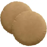 vidaXL Coussins de siège 2 pcs Marron Ø 40 x 13 cm Velours