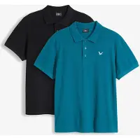 Bonprix Lot de 2 polos 100% coton