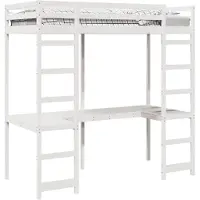 vidaXL Cadre de lit haut blanc 90 x 190 cm Pin massif