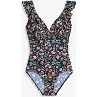 Bonprix Maillot 1 pièce sculptant à volants, maintien léger