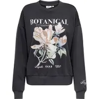 ONLY Sweat-shirt 'ONLFleur' or / gris basalte / vert clair / blanc