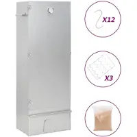 vidaXL Fumoir avec copeaux de bois 44,5x29x110 cm Acier galvanisé