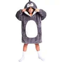 Breba trading Noxxiez Hoodie-Decke – Pinguin – 160 cm