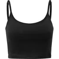 Urban Classics Top de - Crop Top Velours - L - 5XL - pour Femme - noir - Taille XXL