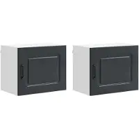 vidaXL Façade de lave-vaisselle Kalmar, lot de 2, noir, 50 x 31 x 40 cm