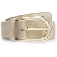 BOSS Ceinture en cuir italien avec boucle dorée