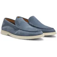 BOSS pour homme. 50543083 Mocassins en cuir Sienne bleu (40), Plat, Aucun, Casuel