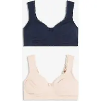 Bonprix Lot de 2 soutiens-gorge minimiseurs moulés coton, sans armatures