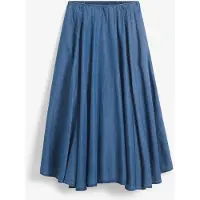 Bonprix Jupe en jean, taille haute et élastiquée
