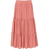 Bonprix Jupe midi en viscose, effet froissé