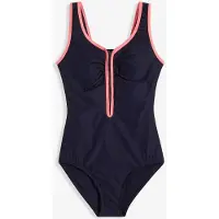 Bonprix Maillot 1 pièce sculptant avec zip, maintien léger