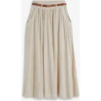 Bonprix Jupe longue avec ceinture (ens. 2 pces)