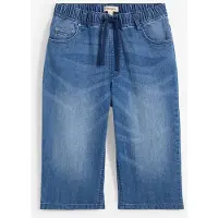 Bonprix Bermuda long en jean, taille extensible, slim