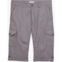 Bonprix Bermuda long cargo en lin mélangé, regular
