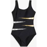 Bonprix Maillot 1 pièce sculptant, maintien fort, avec empiècements