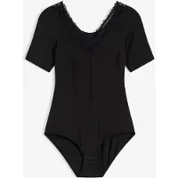Bonprix Body manches courtes en modal et dentelle