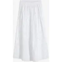 Bonprix Jupe longue en coton avec broderie anglaise