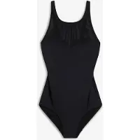 Bonprix Maillot 1 pièce sculptant, maintien modéré, avec mesh transparent