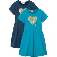 Bonprix Lot de 2 robes en jersey 100% coton