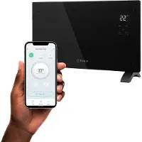 Sinji Radiateur électrique - Convecteur - Radiateur électrique - Chauffage - Smart App - 20 m2 - 1500 watts - Noir