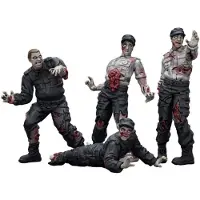 Joy toy Zombie Dark Source Security Guards Figure 4 Pack 8 Cm Gris
