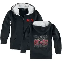 AC/DC Vestes à capuches pour enfants de - Metal-Kids - Black Ice - 92 - 164 - pour Enfants - noir - Taille 10 Ans