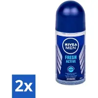 Nivea - Fresh Active Roll-On - Anti-transpirant - efficacité 48h - 50 ml - Pack avantage - 2 pièces