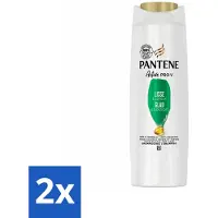 Pantene - Shampooing - Lisse & Soyeux - Nourrit et fortifie - Pour les cheveux crépus - 225 ml - Pack avantage - 2 pièces