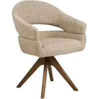 Ebuy24 Anna chaise de salle à manger avec fonction de rotation naturelle.