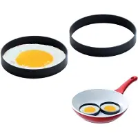 Orion Moule à oeufs au plat pour poêle à frire pour oeufs au plat Moule à crêpes 2 pièces RING