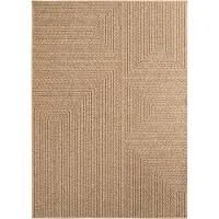 Ayyildiz Hali Ayyildiz | Tapis d'extérieur Timber - 240 cm x 340 cm - Beige - Résistant aux intempéries - Design géométrique