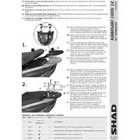 Shad Support De Top Case Pour Moto Kawasaki 125 J Se Abs 2016 À 2018 Neuf