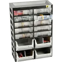 Overig 458140 Magasin de stockage VarioPlus Basic D 21 (l x h x p) 305 x 435 x 170 mm Noir, Gris, Jaune 1 pièce(s)