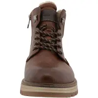 Tom Tailor Bottines à lacets caramel / brun foncé